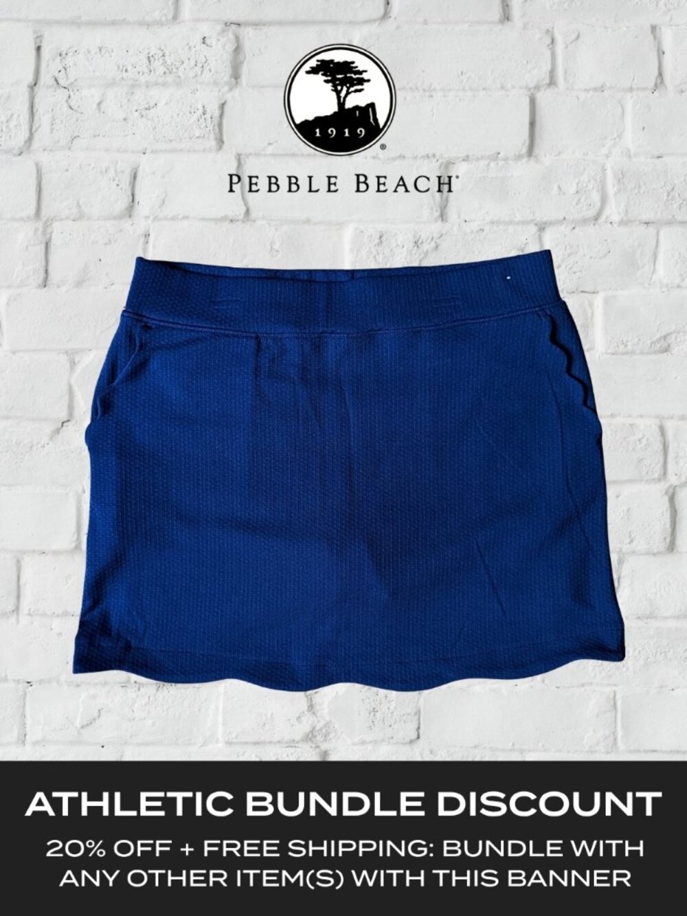 Pebble Beach - Navy Blue Golf Tennis Pickleball Skirt / Skort Size - Medium